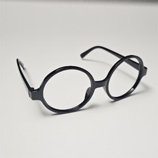 [청춘교복] 해리포터 마법사안경 알없는 뿔테안경 코스프레 둥근 안경테, 1개, Black 1개, Black