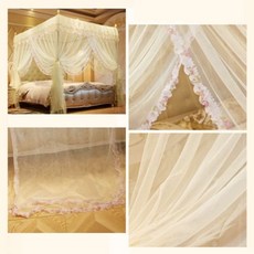1.5x2m 커튼식모기장 사각침대모기장 레이스모기장