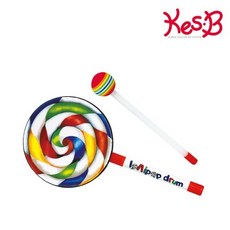 케이지벨 아기악기세트 리듬 숲 소리 유아 초등학교악기세트놀이, 04-1.롤리팝드럼(중)