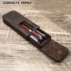 復古瘋馬皮筆盒 手工製作鋼筆收納袋