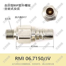 史陶比爾黃銅電鍍模具 帶閥插座快速接頭 接軟管, 1個, RMI 06.7150/JV