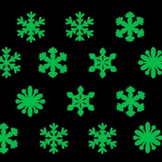 루미너스 3D 야광 눈꽃 스티커 1봉지(50개), 혼합(a)