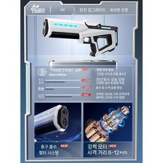 전동물총 축제 대용량 워터건 물놀이 야외, 표준 구성, 팬텀 화이트 LED