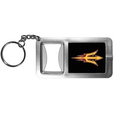 NCAA Siskiyou Sports Fan Shop 애리조나 주 선 데빌스 손전등 키 체인 병따개 포함 원 사이즈 블랙 172210