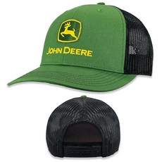 John Deere 야구 모자 트럭 운전사 모자 13083346Grbk 현재 야구 모자 트럭 운전사 모자 상표 자수 회색 그린/블랙 그린/블랙.