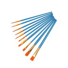 생활의지혜 미술 수채화 붓 혼합 10종 세트, 1세트, 블루