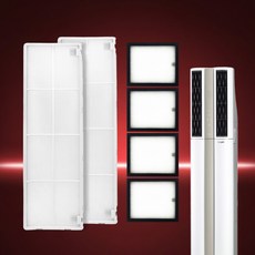 LG 휘센 스탠드 에어컨 필터 엘지 듀얼 스마트 2IN1 신형 초미세 플러스 먼지 필터 호환, 1세트, 듀얼 신형 기본세트(미니4EA+플러스2EA)