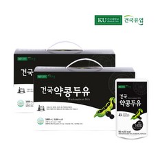 건국유업 건국 약콩두유 40팩 / 국산 검은콩(흑태)과 약콩, 190ml, 40개