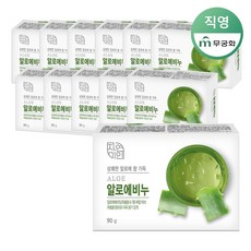 무궁화 자연미인 알로에비누 90g x 12개, 12개입
