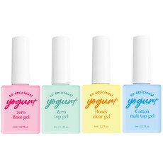 요거트젤 탑젤 베이스젤 클리어젤 매트탑젤 기초젤 4종 세트, 4개, 8ml, 탑+베이스+클리어+매트탑
