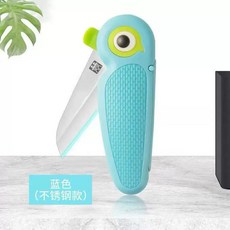 세라믹 파링 나이프 과일 날 그린 커터 귀여운 in 날카로운 2.5인치 접이식 작은 여행용, G. 앵무새스테인리스 블루, A. 60 이상