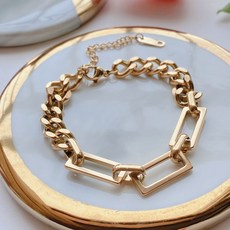 루에뜨 [써지컬스틸] 스퀘어 볼드 체인 팔찌 (3color)