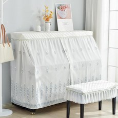 덮개 커버 모던 풀커버 거실 의자 피아노커버덮개, 확대형 153-156cm + 싱글, 1개, 거울 꽃 물 달