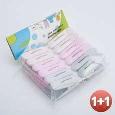 컴엔제이 컬러 플라스틱 빨래집게 파스텔 핀치 속옷 수건 12개 1+1, 1개, 상세페이지 참조