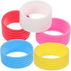 스쿼시그립 라켓그립 손잡이 VICASKY 5PCS 라켓 그립 밴드 흡수성 투명 실리콘 핸들 랩 테니스 스쿼시 미끄럼 방지 탄력 없는 디자인의 습한 조건을 위한 랜덤 색상 내구성