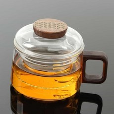 티거름망 유리머그컵 200ml 투명 예쁜머그컵 손잡이내열유리컵