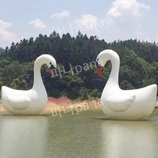 빅 옐로우 덕 워터 에어 모델 놀이공원 맞춤형 대형 만화 장난감 맞춤제작가능 에어 풍선, PVC 메시 3미터 흰 거위