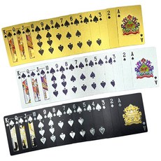 PET耐彎折炫彩撲克牌, 純色 - 銀, 1套