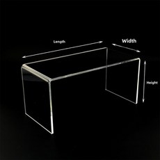 투명 정리함 선반 데스크탑 U자형 디스플레이 캐비닛 수납 파티션 옷장 냉장고 다층 디바이더, 1, 1x1 크기, 길이 35cm 폭 10cm 높이 10cm 두께 5mm, 1개