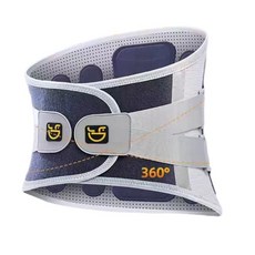 護腰帶 360°全方位支撐 26°腰椎曲線 男女同款 舒適透氣, 灰色, 1個