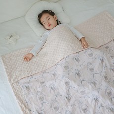 豆豆毯嬰兒a類毯子新生寶寶蓋毯豆豆被兒童安撫毛毯秋冬四季通用, 盛放的寓言-輕氧紗＋豆豆絨[推薦室溫25°以上]