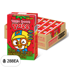 서울에프엔비 유아용 뽀로로가 좋아하는 딸기우유 140ml, 288개