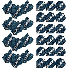 윈마우 메가 스탠다드 로고 블랙 앤 블루 다트 플라이트 1팩당 10세트 총 30개