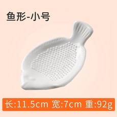 陶瓷磨泥器 附贈小刷子, 1個, 小號魚形磨泥器無刷子