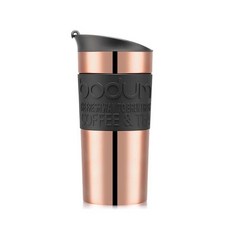 Bodum 여행용 머그 355ml 골드, 스테인리스 여행용 머그, 구리, 1개