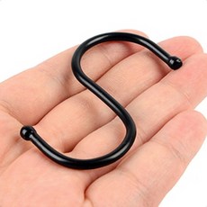 옷장 행거 옷걸이 봉 모자 넥타이 걸이 구부러진 S자 고리, 중