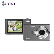Selara 빈티지 디지털카메라 카메라 CCD 고화질 여행용컴팩트카메라, GD-그레이 GD-그레이