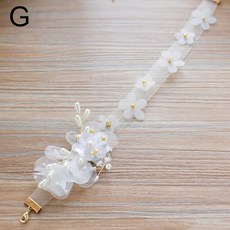 웨딩화관 셀프웨딩 화관 꽃 헤어장식 스몰웨딩 헤드 피스 웨딩 라인 석, 07