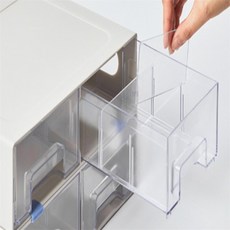 노코필수품 칸막이 서랍장 4단 낮은서랍정리칸막이, 대, 1개