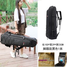 新款漁具包 1米長 寬29cm 厚23cm 兩色可選 雙肩背包 適合釣魚和自由潛水裝備收納, 黑色1米帶幹濕分離