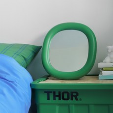 오르미 버블미러 미드센츄리모던 트레이 화장 프레임 벽걸이 탁상 거울, HM06(마운틴그린), 색상