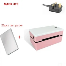 마크라이프 D200 블루투스 열전사 라벨 프린터 소형 4X6 인치 안드로이드 맥 윈도우 호환, 06 UK PLug