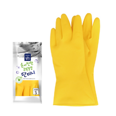 명진 단미니 고무장갑 대 10켤레, 노랑, 10개, 대(L)