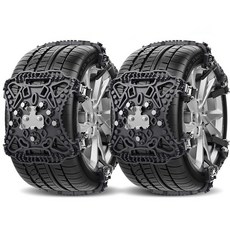 한마 차량용 업그레이드된 차동차 스노우 체인 6팩 TPU 타이어 체인 트럭/SUV/ATV용 조절 가능한 범용 비상 미끄럼 방지 스노우 체인 얼음 눈 진흙 모래용, 1세트