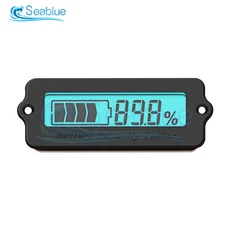12V LY6W 납 산성 LiPo 배터리 용량 표시기 LCD 디스플레이 배터리 용량 측정기 전력 감지 디지털 IC 테스터 전압계 전자 부품 액세서리 소스, Blue