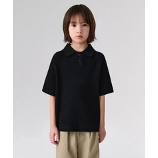 MUSINSA STANDARD KIDS 크로셰 니티드 폴로 셔츠 [블랙]MKDWS5Z02-BK