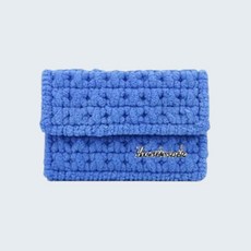 네트공예 DIY 세트 - 카드 지갑 만들기 망스티치 재료 덮개형_handmade 필기체 실버 팬던트, 16. P-15 블루, 1개