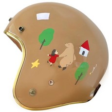 【PUPU SHOP】NIKKO N401 彩繪 咻咻熊與小女孩 復古安全帽