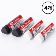 빌픽 잘지워지는 모서리 삼각 지우개 4B, 4개, 혼합