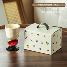 陶瓷高腳杯 可愛造型 檸檬, 西瓜 101 - 200ml, 1個