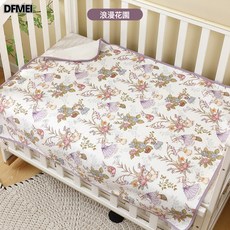 DFMEI 嬰兒A類隔尿墊透氣防漏尿寶寶牀墊防水可洗寶寶牀單 80*100CM, 1個, 浪漫花園