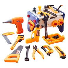 椅子修理工具箱組裝螺絲玩具, 藍色、白色和橙色, 1個, 57