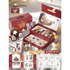 신생아 회의 선물 아기 출생 1 세 장난감 100 일 안락함 보름달 상자, 디즈니 13입 침대 금홍