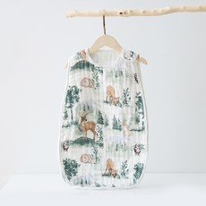 春夏款紗布睡袋柔軟舒適吸水透氣兩片式新生兒防踢四六層嬰兒睡袋