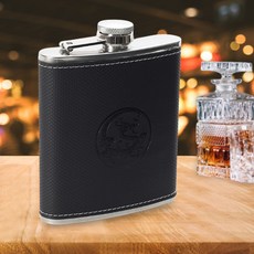 로넬리빙 블라디 가죽 포켓술병 힙플라스크 블랙 드래곤 200ml 술병 휴대용