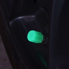 자동차 야광 타이어 밸브캡 에어캡 공기캡 휠 림 스템 바람마개 뚜껑 커버 1p, 1개